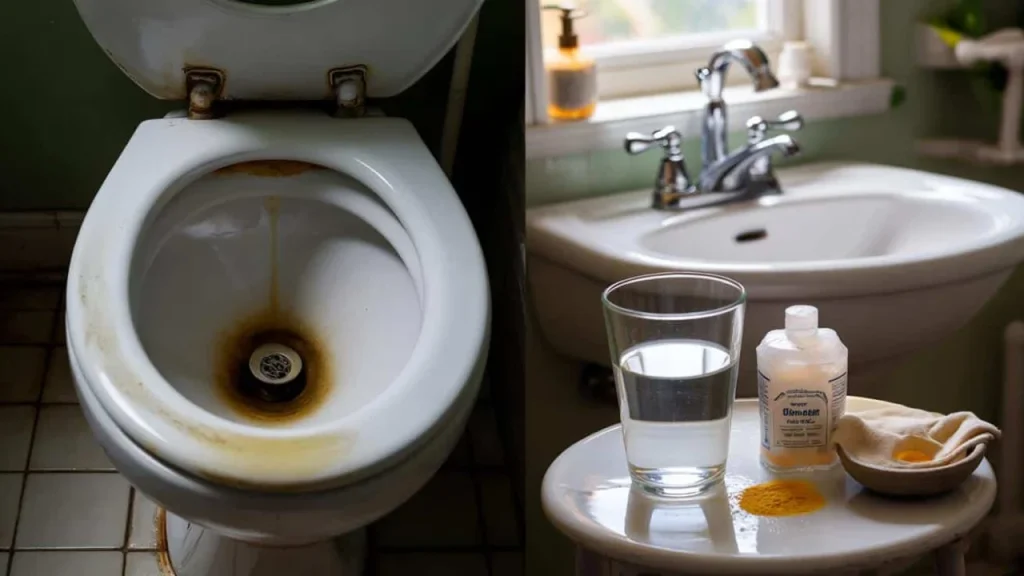 Just half a glass: the surprising toilet bowl trick that’s making old bathrooms look brand new