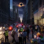 Officials fear chaos during longest solar eclipse of the century as supermarket shelves empty and rumors spread