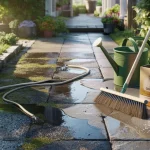 One homeowner’s lazy trick to clean blackened patio slabs shocked neighbors who saw the results