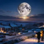 Snow Moon peaked Sunday night but you can still catch its glowing display through tomorrow evening
