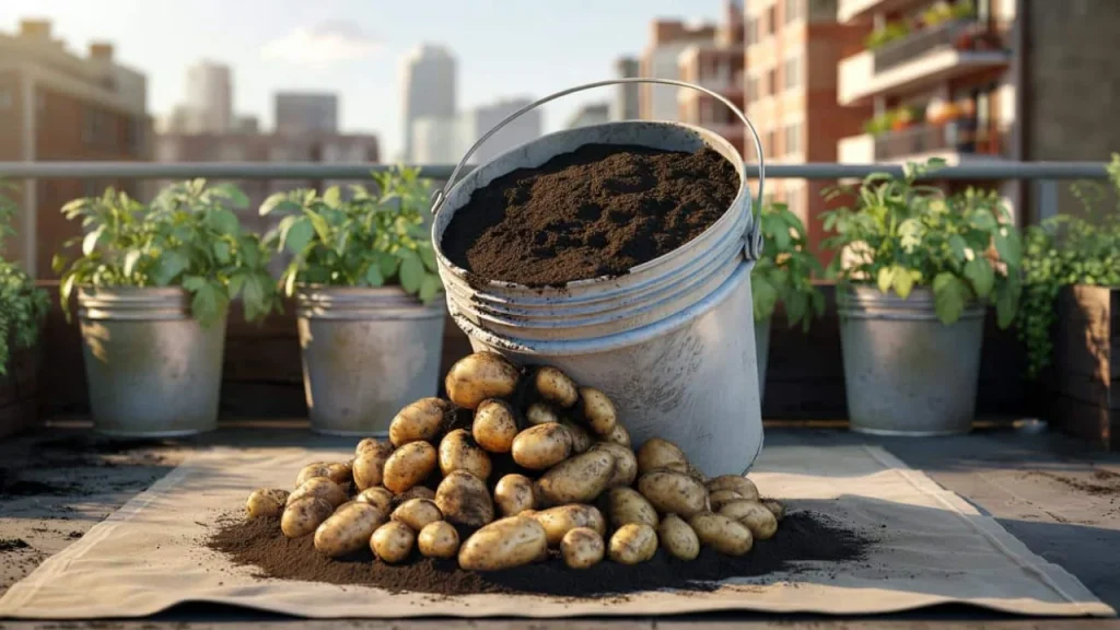 This Simple Bucket Potato Growing Trick Is Feeding Families From Tiny Balconies